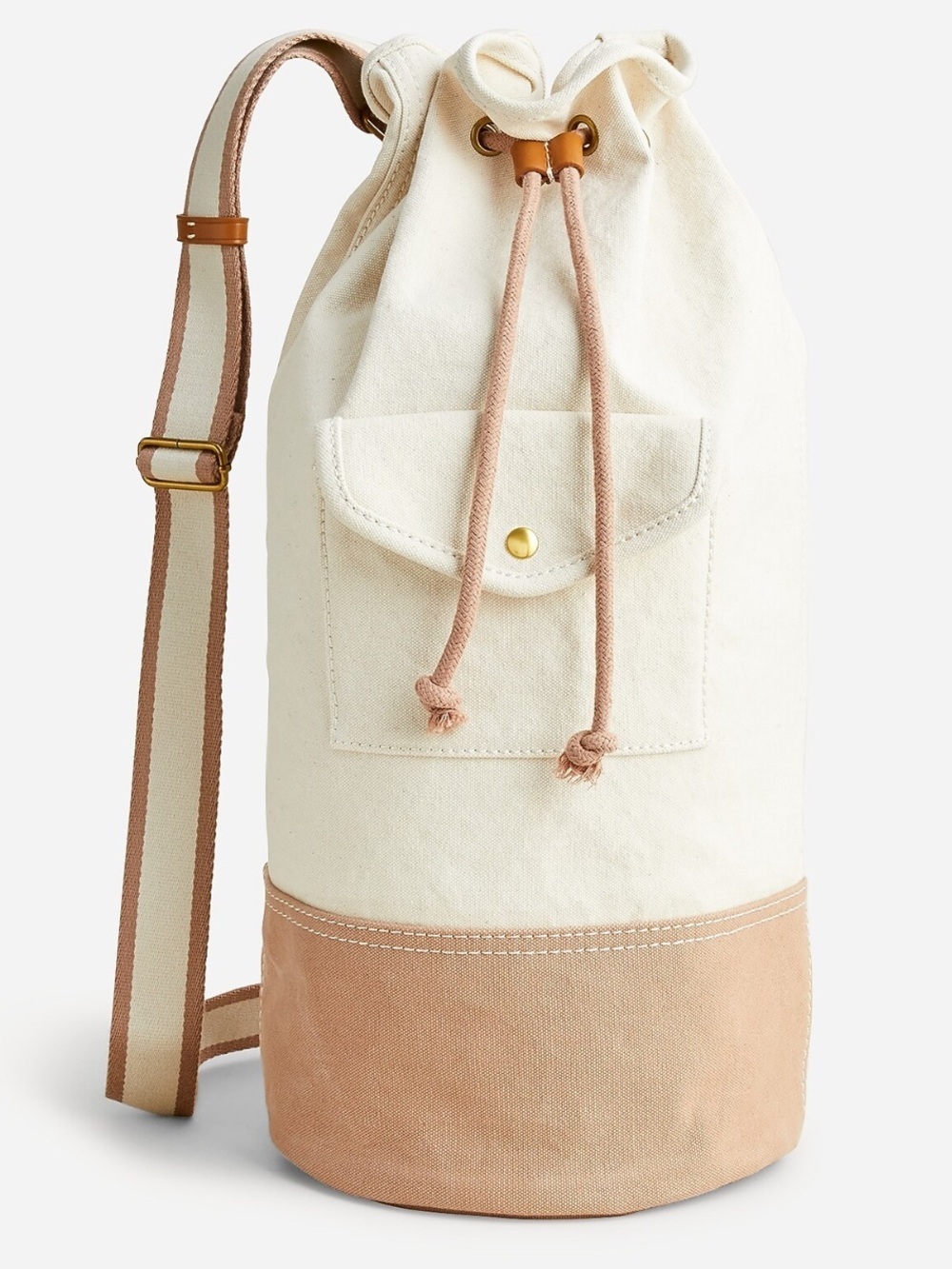 J Crew Montauk sling Beige & Tan backpack New
